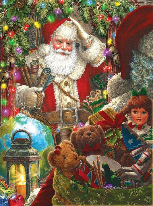 1000 Piece Puzzle: Ready to Go Santa