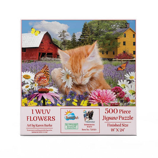 500 Pc Puzzle: I Wuv Flowers