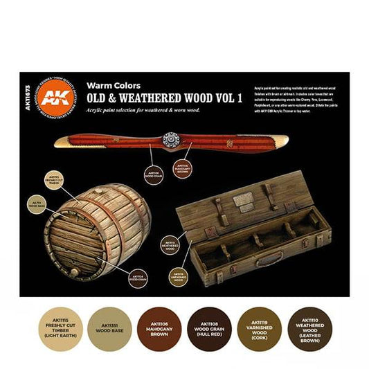 Old & Weathered Wood Vol.1: Warm Colors Paint Set