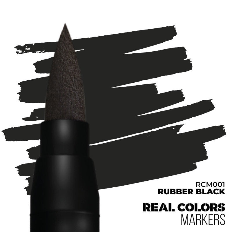 Real Color Markers: Rubber Black