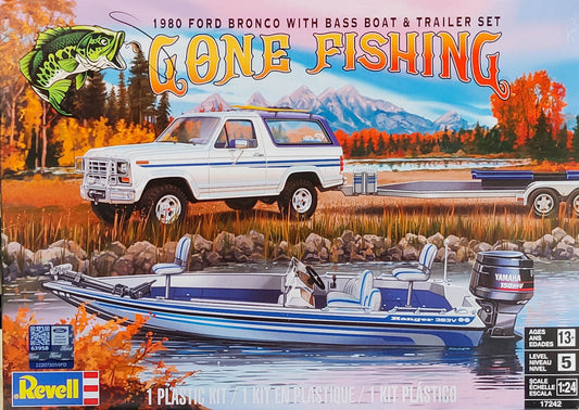 "Gone Fishing" 1980 Ford Bronco w/ Bass Boat & Trailer Set