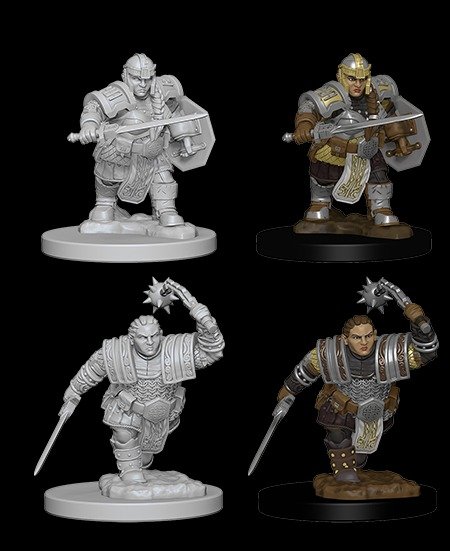 D&D Unpainted Minis: Female Dwarf Fighter