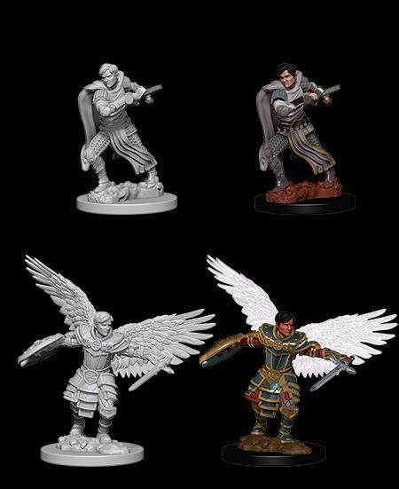 D&D Unpainted Minis: Male Aasimar Fighter