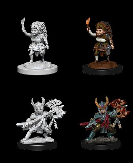 D&D Unpainted Minis: Female Halfling Fighter