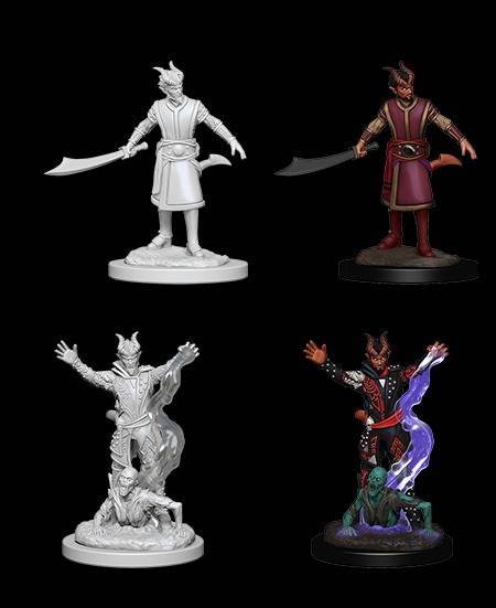 D&D Unpainted Minis: Male Tiefling Warlock