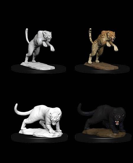 D&D Unpainted Minis: Panther & Leopard