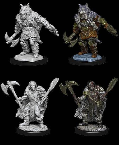 D&D Unpainted Minis: Male Half Orc Barbarian