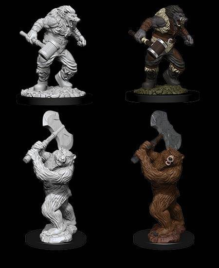 D&D Unpainted Minis: WearBoar & WereBear