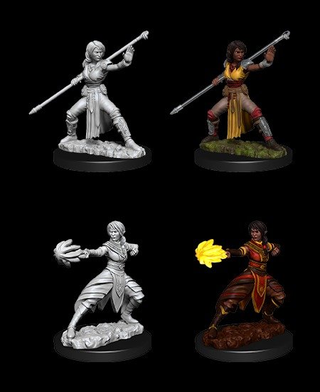 D&D Unpainted Minis: Female Half Elf Monk