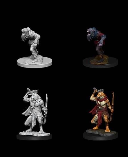 D&D Unpainted Minis: Wererat & Weretiger