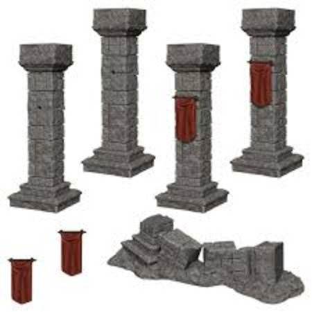 Wizkids Unpainted Minis: Pillars & Banners