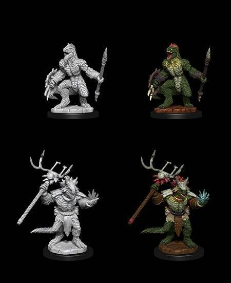 D&D Unpainted Minis: Lizardfolk & Lizardfolk Shaman