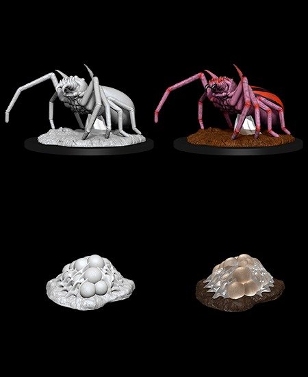 D&D Unpainted Minis: Giant Spider & Egg Clutch