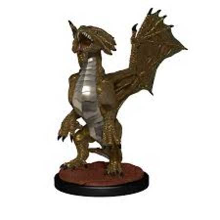 D&D Unpainted Figure: Bronze Dragon Wyrmling w/ Treasure