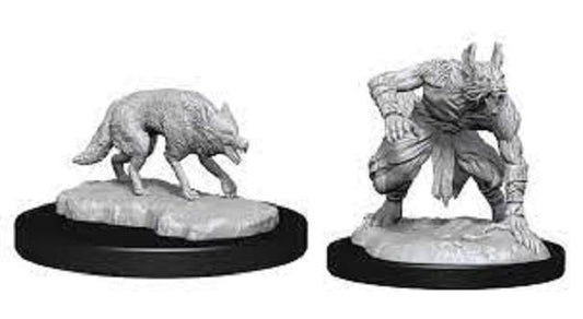 D&D Unpainted Minis: Jackalwere & Jackal