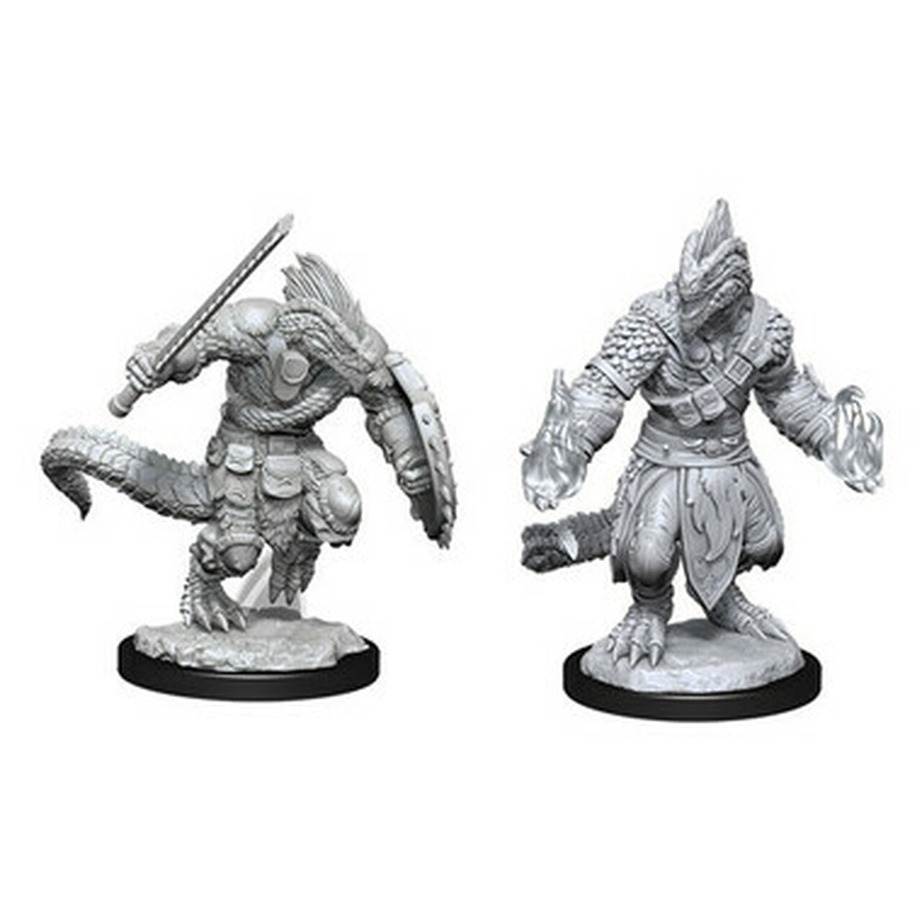 D&D Unpainted Minis: Lizardfolk Barbarian & Cleric