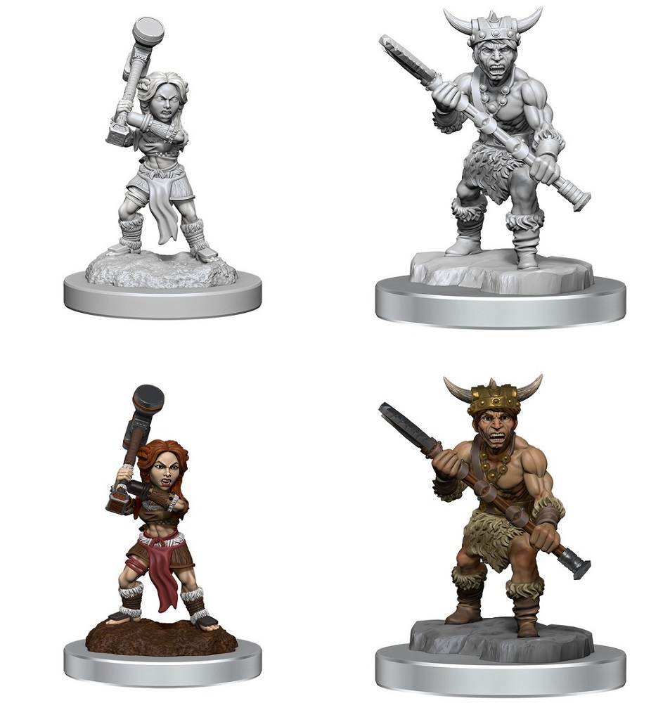 D&D Unpainted Minis: Halfling Barbarians