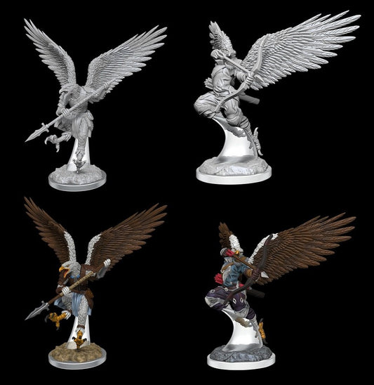 D&D Unpainted Minis: Aarakocra Fighters