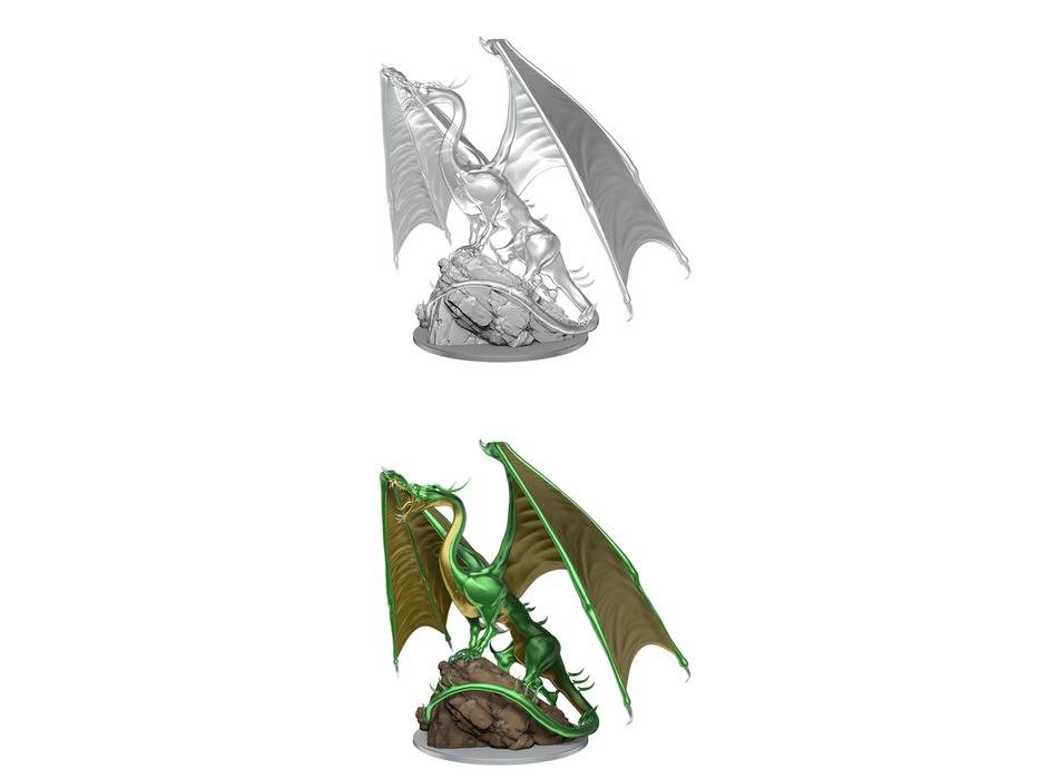 D&D Unpainted Minis: Young Emerald Dragon