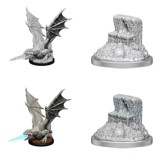 D&D Unpainted Minis: White Dragon Wyrmling