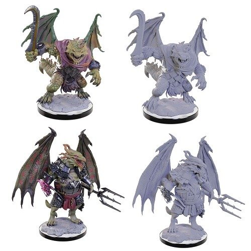 D&D Unpainted Minis: Draconian Foot Soldier & Mage