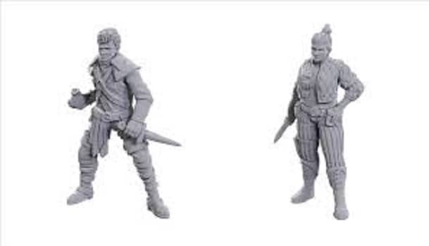 Wizkids Deep Cuts Unpainted Minis: Cutpurse Male & Female