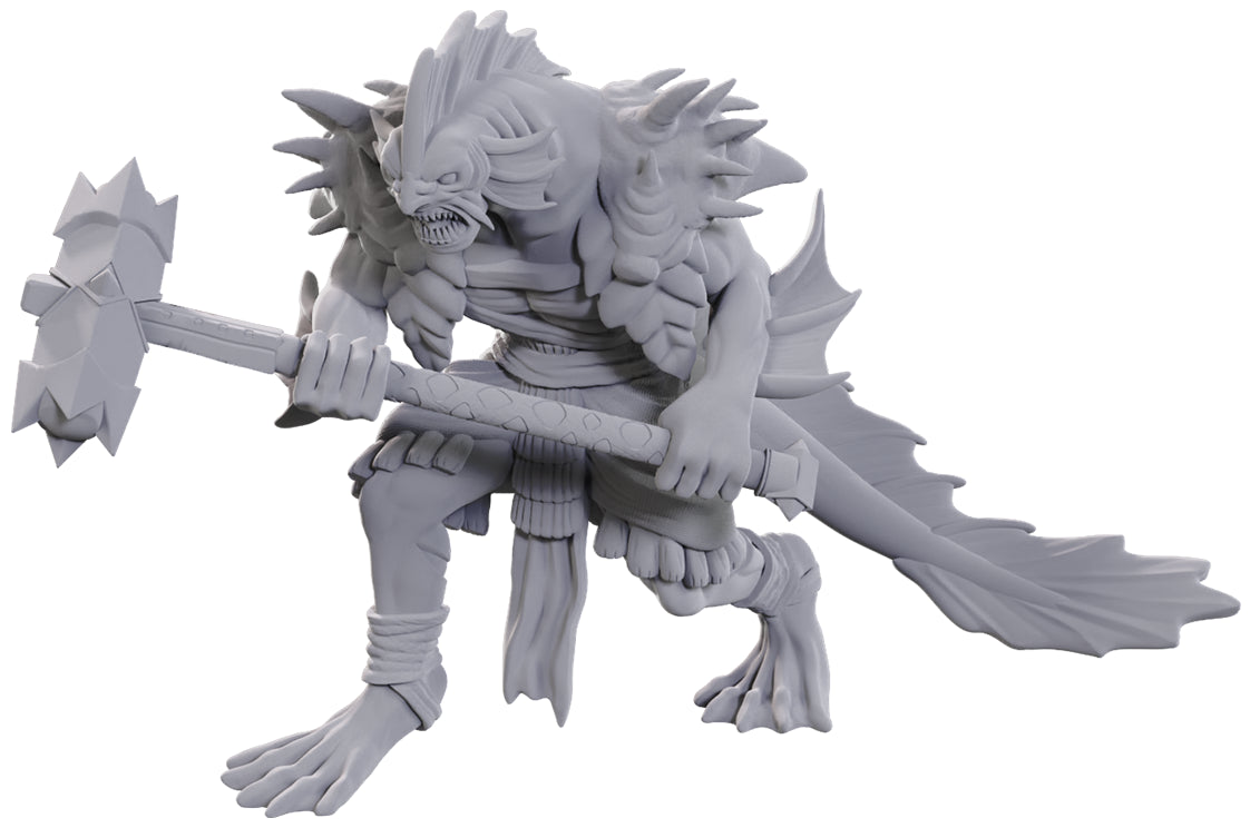 D&D Unpainted Minis: Sahuagin Coral Smasher