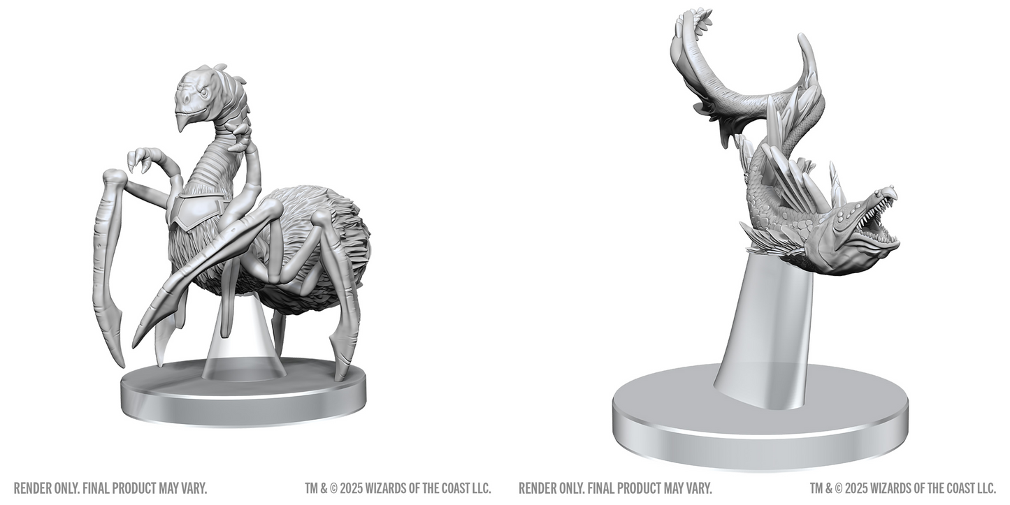 D&D Unpainted Minis: Neogi & Space Eel