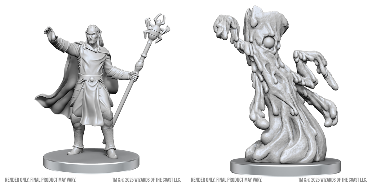 D&D Unpainted Minis: Drow Mage & Yochlol