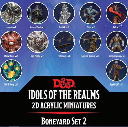 Idols Of The Realms 2D Minis: Boneyard Set 2