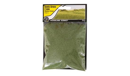 Static Grass 2mm Medium Green