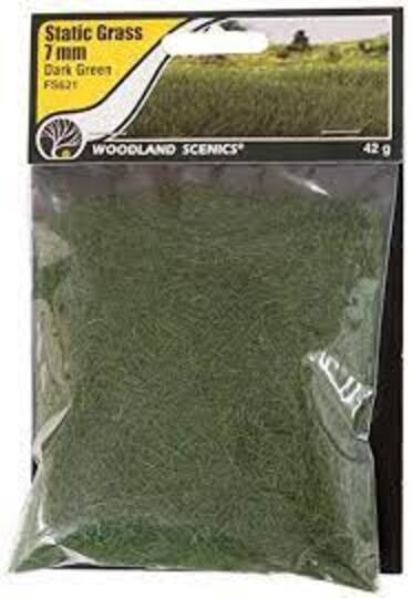 Static Grass 7mm Dark Green