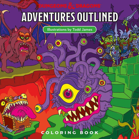 D&D Adventures Outlined Coloring Book