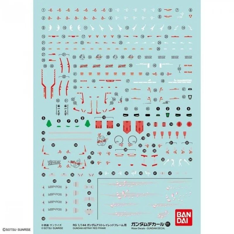 Gundam Decal Set for Mobile Suit Gundam Astray Red Frame