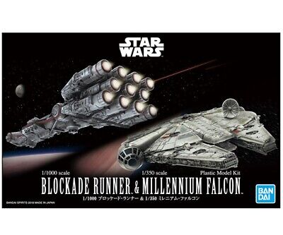 Star Wars: 1/1000 Blockade Runner & 1/350 Millennium Falcon