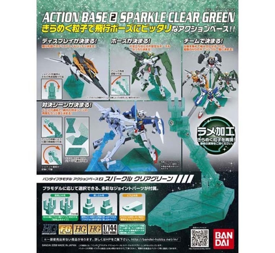 Action Base 2 Sparkle Clear Green