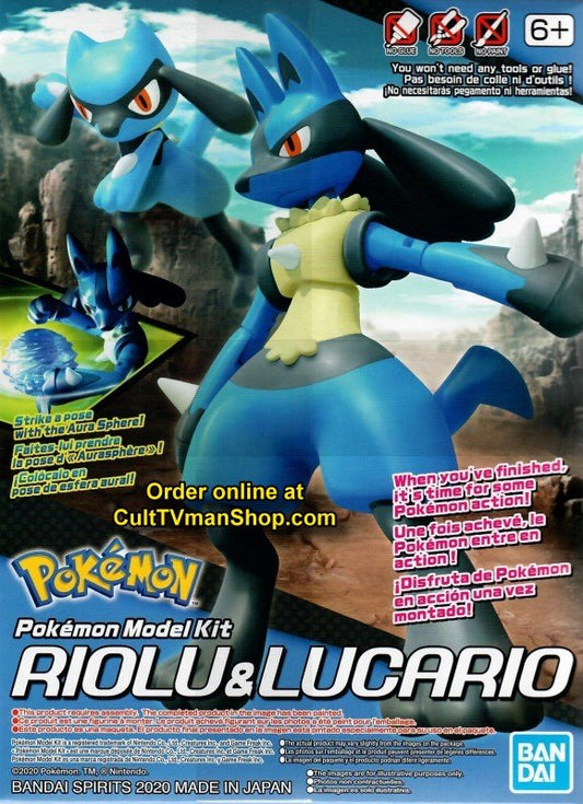 Pokemon Model Kit Riolu & Lucario