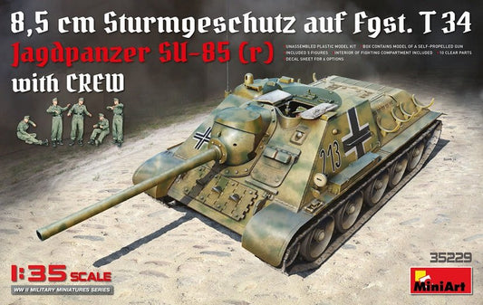 Jagdpanzer Su-85 w/Crew Sturmgeschutz auf Fgst. tT34