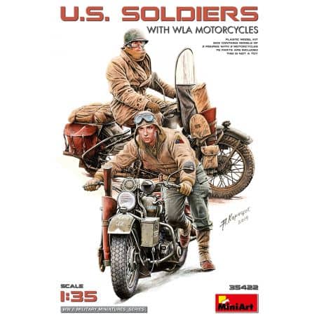 US Soldiers w/WLA Motorcycles