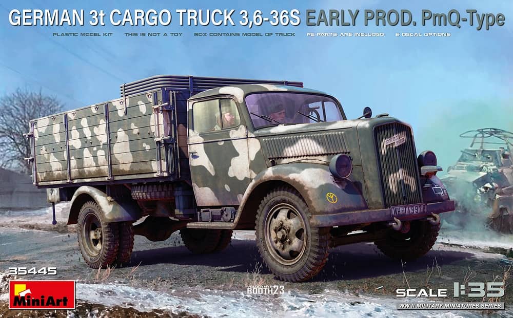 German 3t Cargo Truck 3,6-36S Early PmQ-Type Opel Blitz