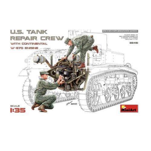 US Tank Repair Crew w/Continental W-670 Engine