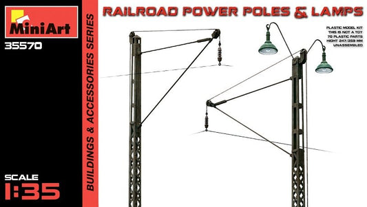 Railroad Power Poles And Lamps