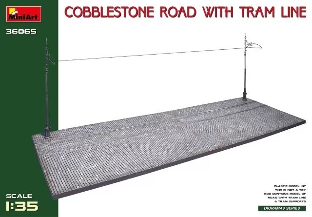 Cobblestone Road w/ Tram Line