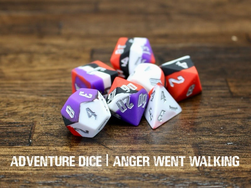 Premium Dice Set - Silicone - Anger Went Walking