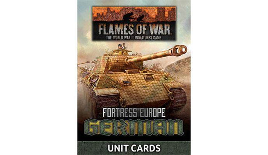 Flames of War: Fortress Europe- German Unit Cards