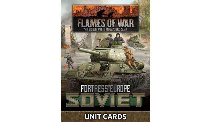 Flames of War: Fortress Europe- Soviet Unit Cards