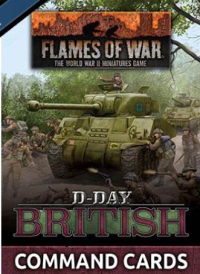 Flames Of War D-Day; British Command Cards