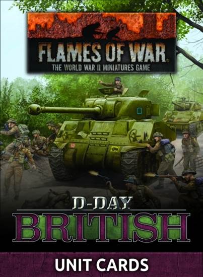 Flames Of War D-Day; British Unit Cards