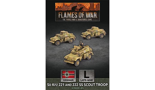 FOW: German Sd.Kfz.221/222 SS Scout Troop (3 Pcs.)