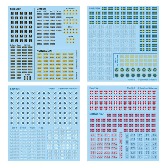 Team Yankee: Nordic Forces Decal Set